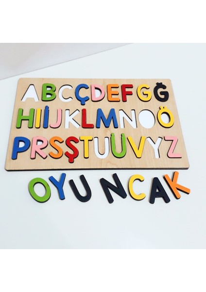 Eğitici Ahşap 3 Boyutlu Türkçe Harf Rakam Seti Bultak Puzzle indirimleri