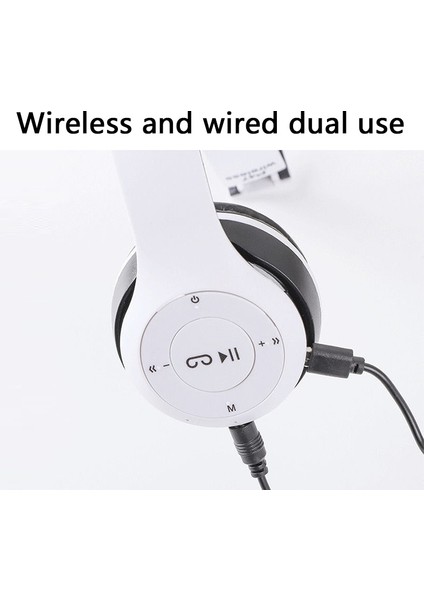 P47 Kablosuz Bluetooth Kafa Üstü Kulaklık Yeşil (Yurt Dışından)
