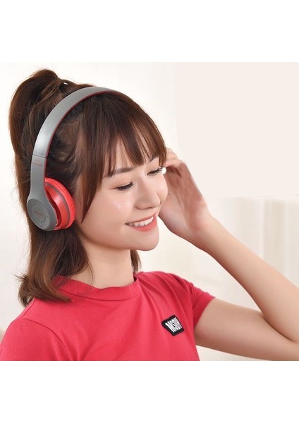 P47 Kablosuz Bluetooth Kafa Üstü Kulaklık Mavi (Yurt Dışından)