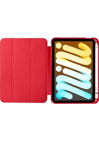 Apple iPad Mini 6. Nesil 2021 Uyumlu Kılıf Kalem Bölmeli Akıllı Kapak Standlı Kılıf Smart Cover fırsatları