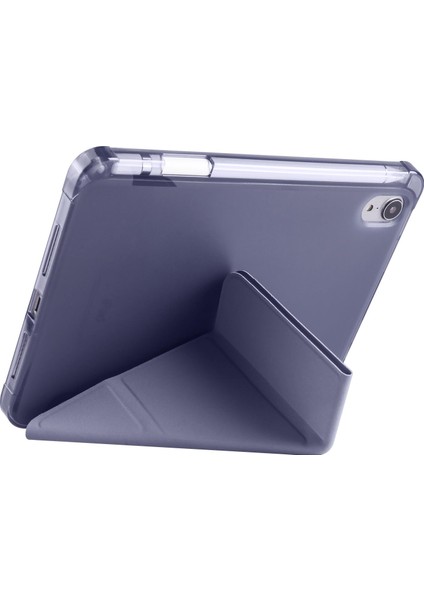 Apple iPad Mini 6. Nesil 2021 Uyumlu Kılıf Kalem Bölmeli Akıllı Kapak Standlı Kılıf Smart Cover