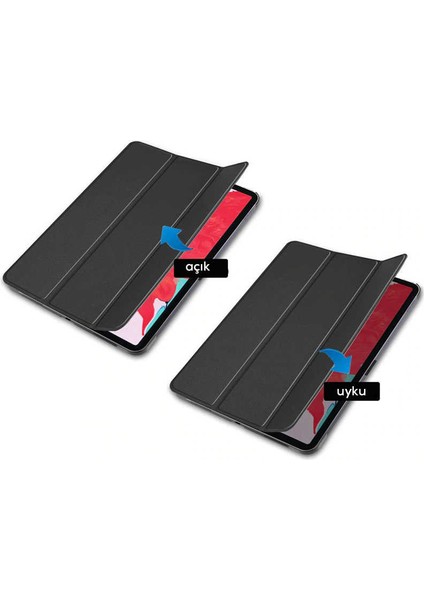 Xiaomi Mi Pad 5 Uyumlu Fuchsia Smart Cover Standlı Katlanabilir Akıllı 1-1 Tablet Kılıfı