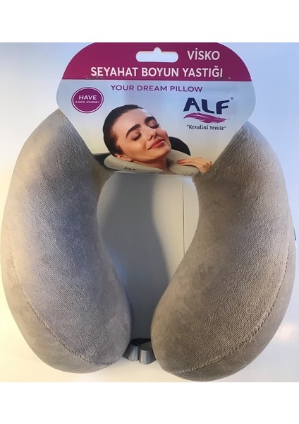 Visko Seyahat Boyun Yastığı gri renk