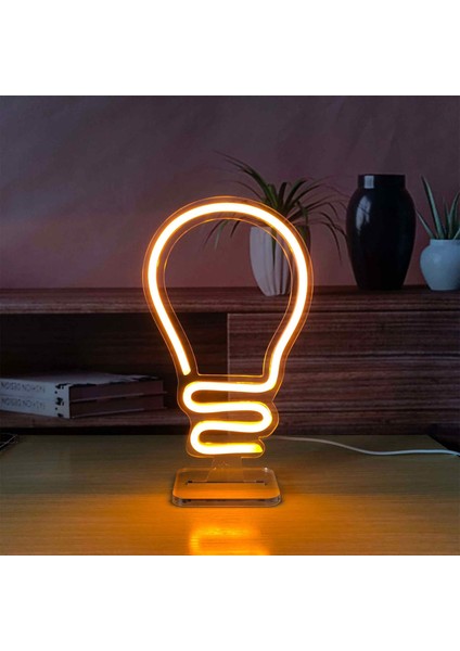 Ampul Neon LED Dekoratif Masa ve Gece Lambası