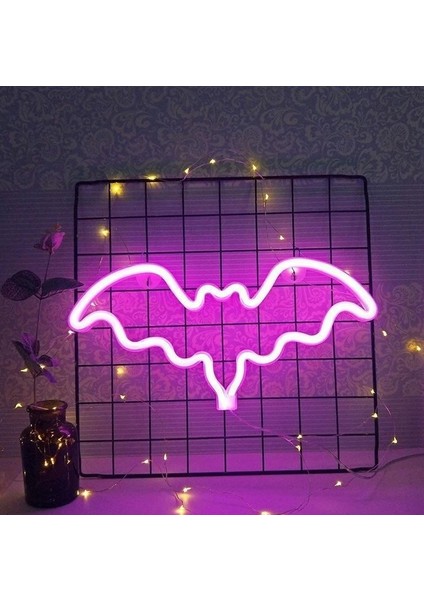 Batman Neon LED Dekoratif Masa ve Gece Lambası