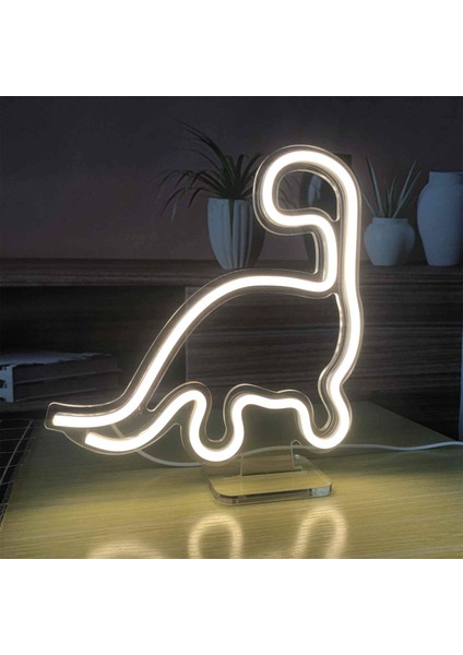 Dinazor Neon LED Dekoratif Masa ve Gece Lambası