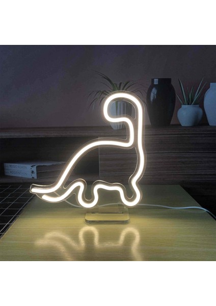 Dinazor Neon LED Dekoratif Masa ve Gece Lambası