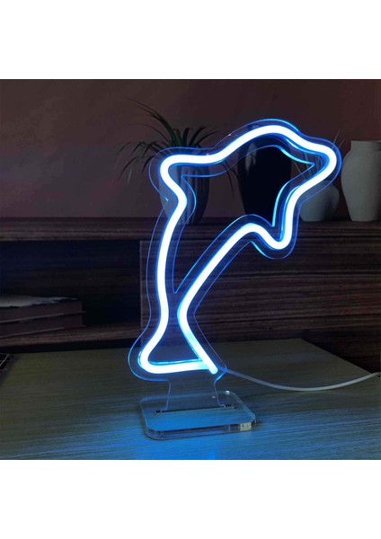 Yunus Neon LED Dekoratif Masa ve Gece Lambası