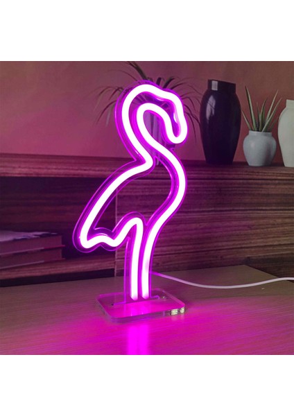 Flamingo Neon LED Dekoratif Masa ve Gece Lambası fiyatları