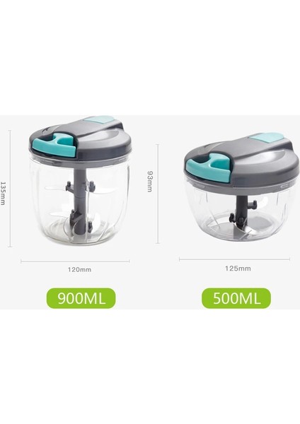 Manuel Gıda Sebze Doğrayıcı Blender 500ML-MAVI (Yurt Dışından)