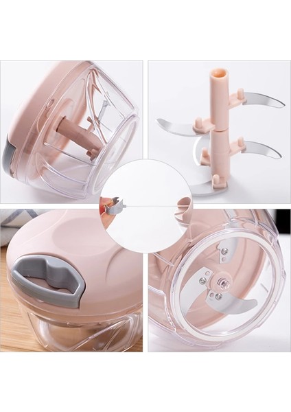 Manuel Gıda Sebze Doğrayıcı Blender 500ML-MAVI (Yurt Dışından)