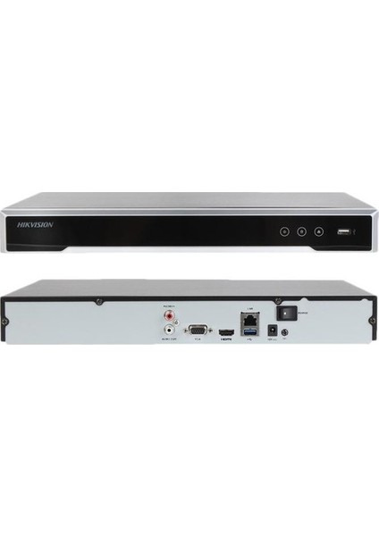 DS-7608NI-Q2 8MP H265+ 8 Kanal Video 2 HDD UHD 4K 2160P Kayıt 80-160MBPS Bant Genişliği NVR Cihazı
