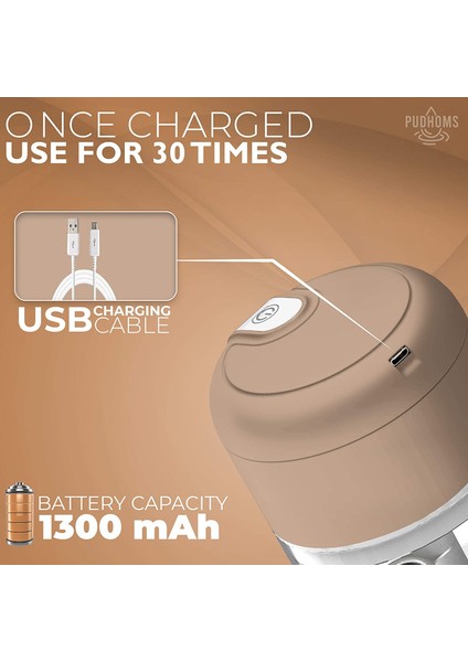 250ml USB Şarjlı Elektrikli Mini Kablosuz Mutfak Robotu - Pembe (Yurt Dışından)