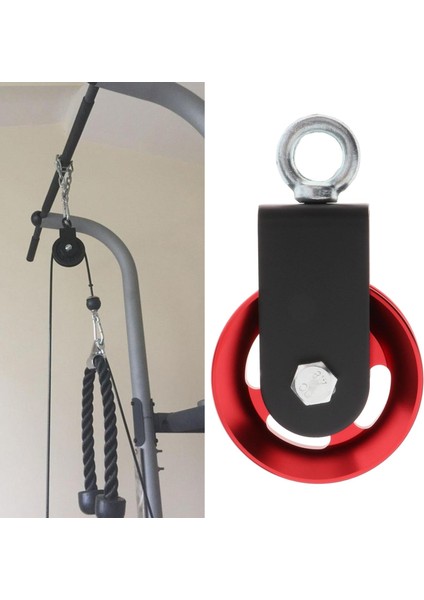 Katı Kasnak Blok Dilsiz Çekiş Tekerlek Asılı Egzersiz Fitness Yapı Dıy Kırmızı 95MM (Yurt Dışından)
