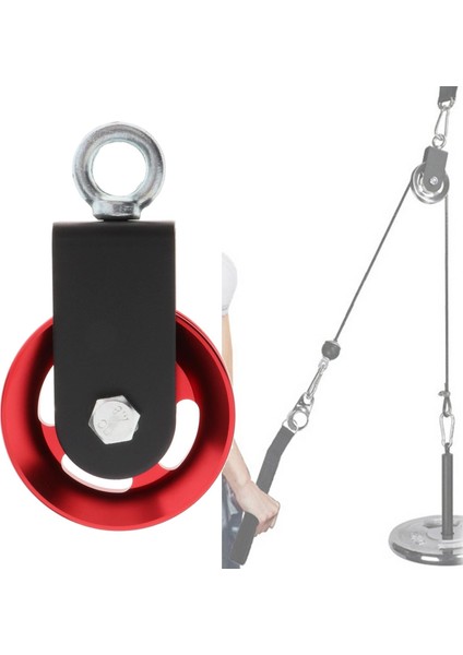Katı Kasnak Blok Dilsiz Çekiş Tekerlek Asılı Egzersiz Fitness Yapı Dıy Kırmızı 95MM (Yurt Dışından)