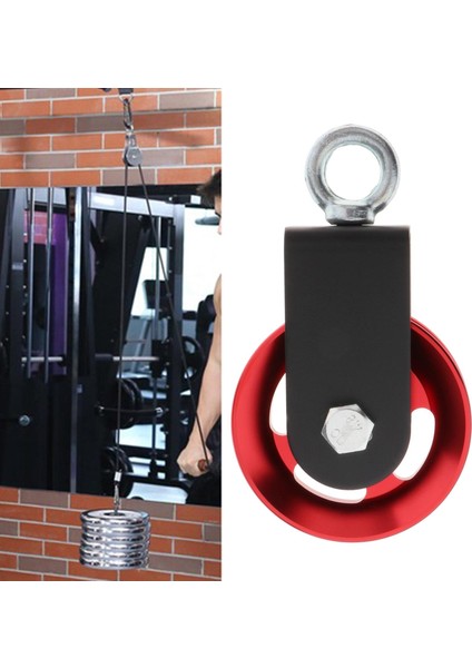 Katı Kasnak Blok Dilsiz Çekiş Tekerlek Asılı Egzersiz Fitness Yapı Dıy Kırmızı 95MM (Yurt Dışından)