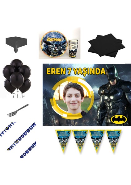 8 Kişilik Afişli Li Batman Doğum Günü Parti Seti