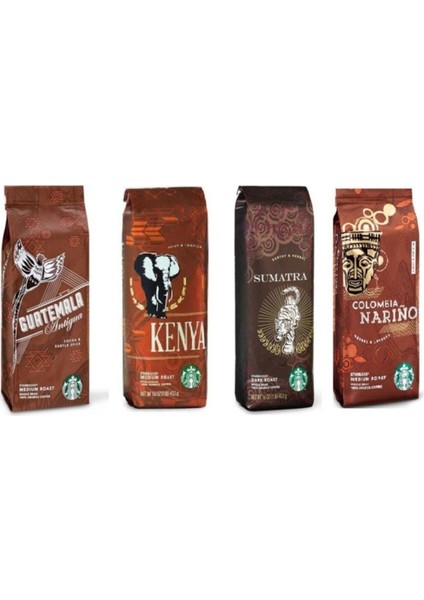 Kenay, Sumatra, Colombia, Guatemala Çekirdek Kahve (4 x 250 gr )