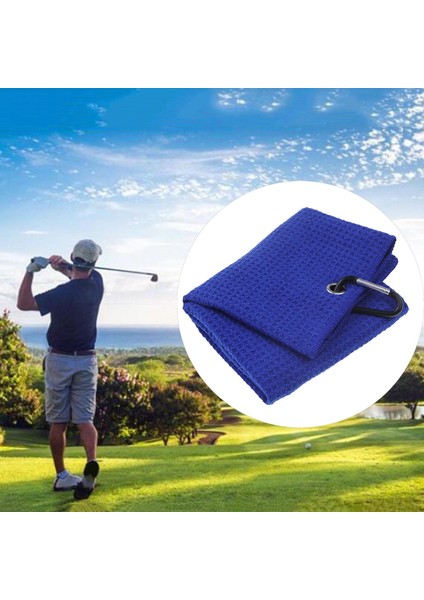 Rahat Hafif Golf Havlu Fiber Ağır Karabina Klip Absorbe Ter Havlu Açık Fitness Silin Golf Kulüpleri Accs 51X14CM - Kraliyet Mavi (Yurt Dışından)