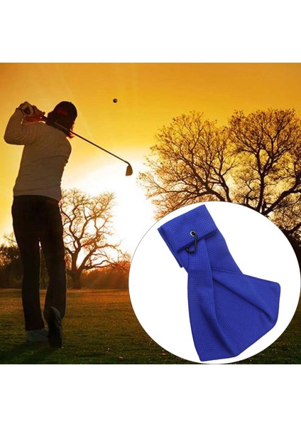 Rahat Hafif Golf Havlu Fiber Ağır Karabina Klip Absorbe Ter Havlu Açık Fitness Silin Golf Kulüpleri Accs 51X14CM - Kraliyet Mavi (Yurt Dışından)