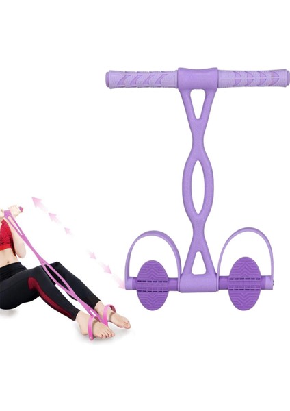 Elastik Pedal Direnç Bant Sit Up Çektirme Halat Gerginlik Spor Ev Spor Mor (Yurt Dışından) modelleri