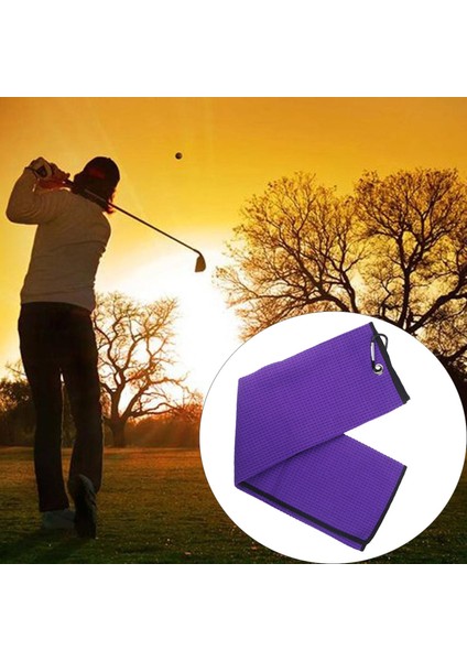 Rahat Hafif Golf Havlu Fiber Ağır Carabiner Klip Absorbe Ter Havlusu Açık Fitness Silin Golf Kulüpleri Accs 51X14 cm - Mor (Yurt Dışından) indirimleri