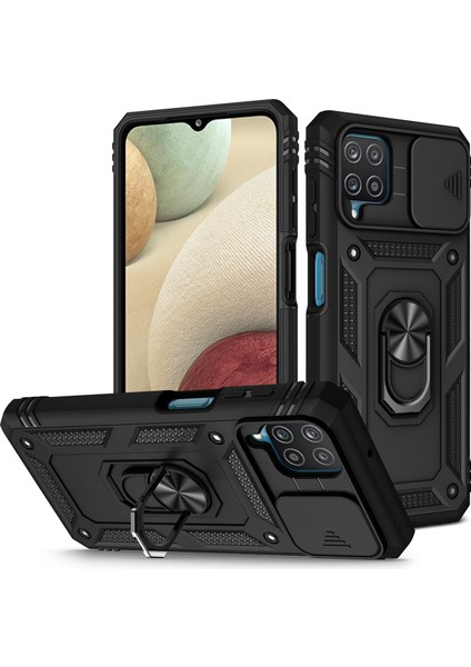 Galaxy A12 Için Standlı Telefon Koruyucu Kılıf (Yurt Dışından)