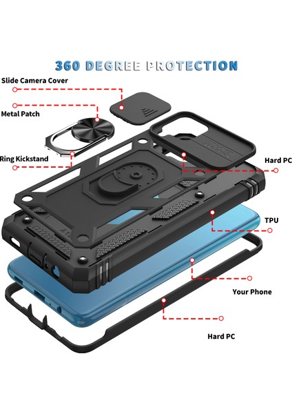 Galaxy A12 Için Standlı Telefon Koruyucu Kılıf (Yurt Dışından) indirimleri