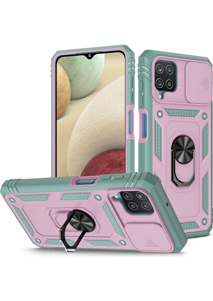 Galaxy A12 Için Standlı Telefon Koruyucu Kılıf (Yurt Dışından)