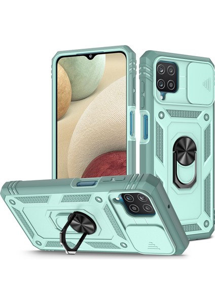 Galaxy A12 Için Standlı Telefon Koruyucu Kılıf (Yurt Dışından)