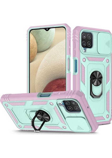 Galaxy A12 Için Standlı Telefon Koruyucu Kılıf (Yurt Dışından)