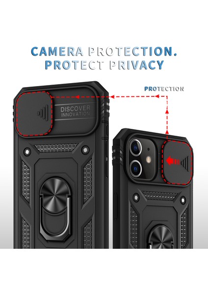 Apple iPhone 11 Için Kart Yuvalı Halkalı Telefon Koruyucu Kılıf (Yurt Dışından) fiyatları