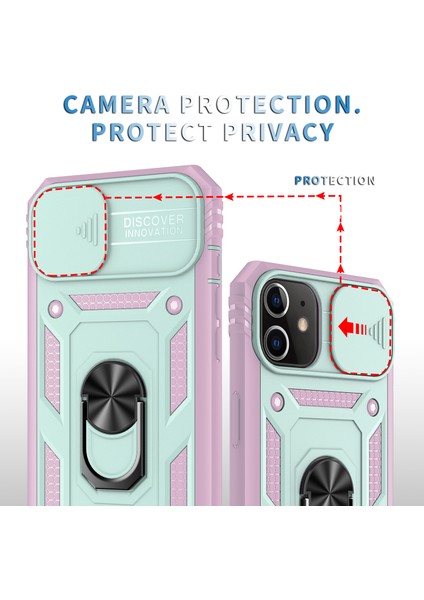 Apple iPhone 11 Için Kart Yuvalı Halkalı Telefon Koruyucu Kılıf (Yurt Dışından) fiyatları