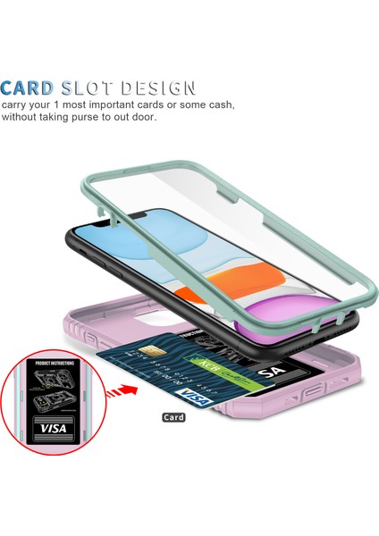 Apple iPhone 11 Için Kart Yuvalı Halkalı Telefon Koruyucu Kılıf (Yurt Dışından) fırsatları