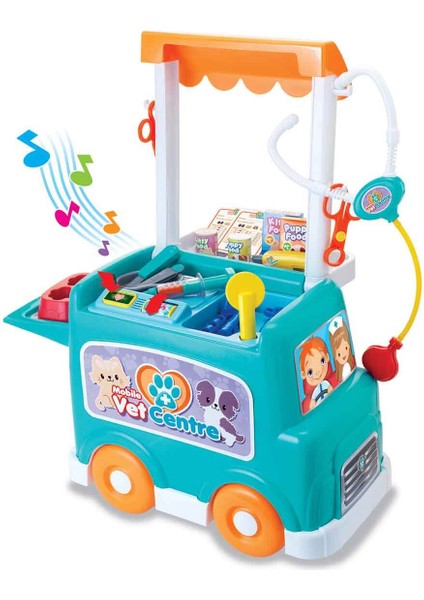 Veteriner Arabası Sesli Oyun Seti 20 Parça fiyatları