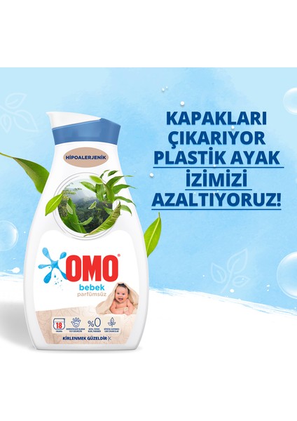 Bebek Sıvı Çamaşır Deterjanı Parfümsüz Hipoalerjenik 900 ML 18 Yıkama 1 Adet