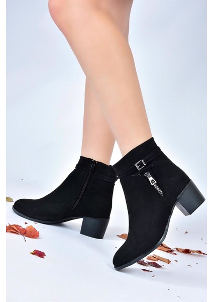 Süet Kalın Topuklu Kadın Bot L674155202 fiyatları