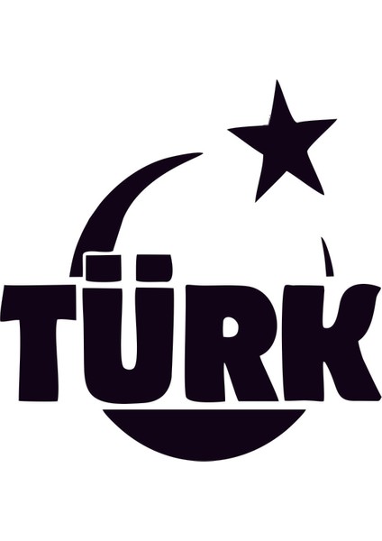 GK Evim Ay Yıldız Türk Yazısı Araç Sticker