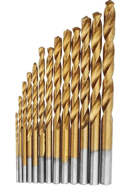 13 Adet/takım 1.5 ~ 6.5mm Yuvarlak Şaft Hss Kaplamalı Titanyum Büküm Matkap Ucu Seti Sac Demir Alüminyum Bakır Ağaç Işleme Metal Aracı (Yurt Dışından)