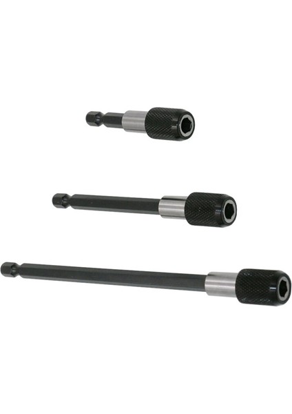 3 Adet Set 1/4 Inç 6.35MM 60-150MM Hex Shank Ma Elektrikli Matkap Manyetik Tornavida Bit Tutucu Değışım Şaft Aracı (Yurt Dışından)