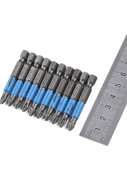 10 Adet 50MM Ph2 Çapraz Bit Matkap Kafası Tornavida Uçları El Aletleri Kaymaz Elektrikli Altıgen Şaft Manyetik Tornavida Matkap Ucu (Yurt Dışından) fiyatları