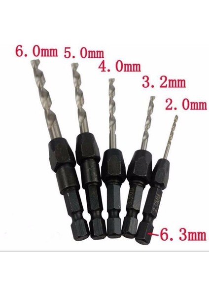 5 Adet Değışım Matkap Ucu Seti Altıgen Şaft Metrik 2mm - 6mm Bükümlü Matkap Ucu Çelik Plaka Delik Kesici Matkap Hss 6542 Çekirdek Matkap Ucu (Yurt Dışından) fiyatları