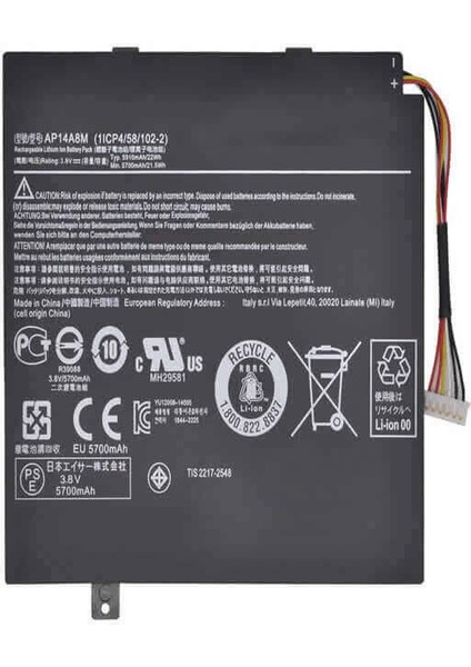 Acer Aspire SW5-012, AP14A8M Notebook Bataryası Pili