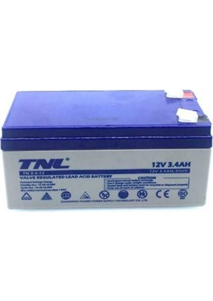 12V 3.4AH Kuru Tip Akü Tse ve Ce Belgeli
