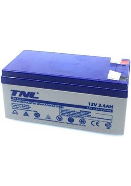 12V 3.4AH Kuru Tip Akü Tse ve Ce Belgeli