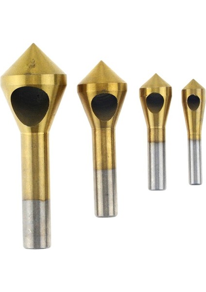 4 Adet/takım 2-5/5-10/10-15/15-20MM Titanyum Kaplı Havşa Çapak Alma Merkezi Kademeli Metal Matkap Uçları Genişleyen Pah Açma Aletleri (Yurt Dışından)