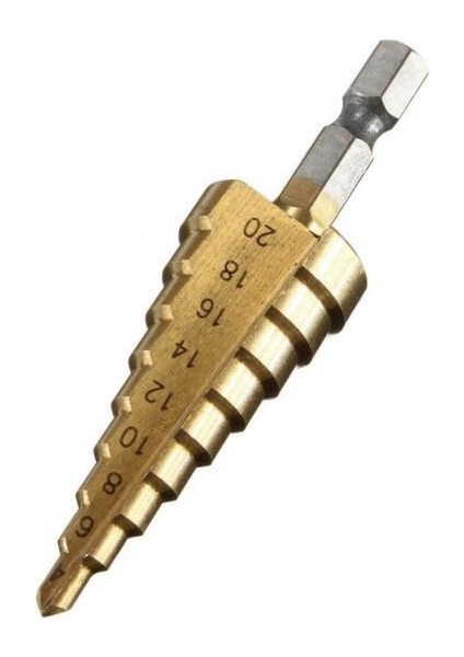 Sıcak 1 Adet/grup Titanyum Adım Matkap Uçları 4-20MM Hss Elektrikli El Aletleri Hss Ahşap Metal Sondaj (Yurt Dışından)