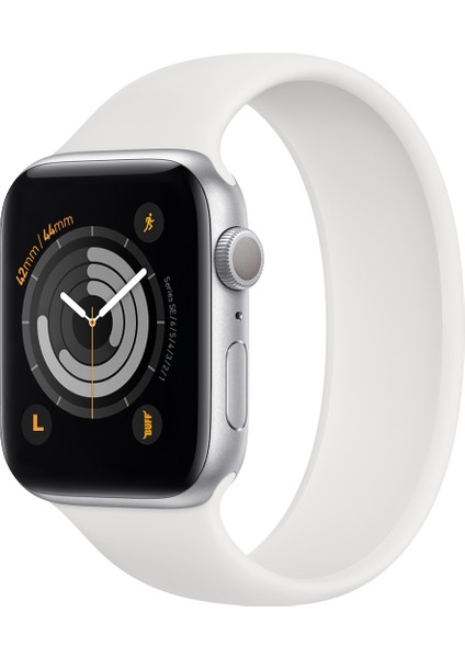 Buff Apple Watch Uyumlu Bands Rubber 42/44 L White