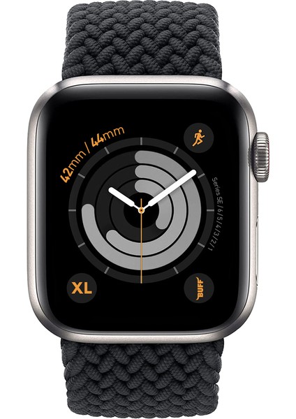 Buff Apple Watch Uyumlu Bands Braided 42/44 Xl Black