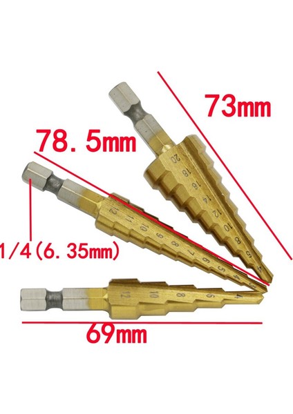 Hss Çelik Titanyum Kaplamalı Adım Matkap Uçları 3-12MM 4-12MM 4-20MM Adım Koni Kesme Aletleri Çelik Ahşap Metal Delme Güç Seti (Yurt Dışından) fiyatları
